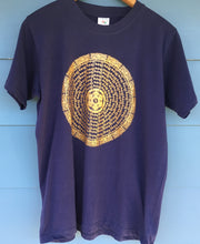 Load image into Gallery viewer, Mani Mandala dark blue t-shirt