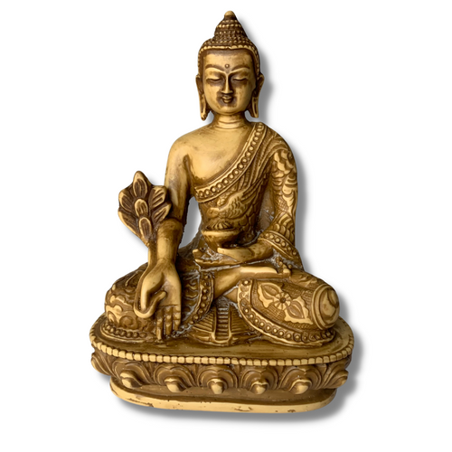 Medicine Buddha Statue - Antique like- Sandy