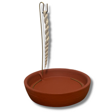 Load image into Gallery viewer, Rope Incense Ceramic Holder - Maroon