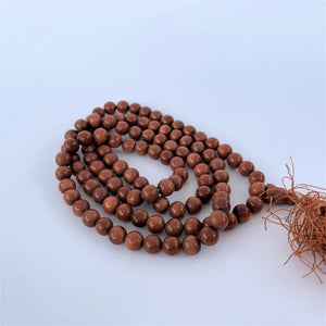 prayer beads mala sandstone sunstone 108 beads coiled