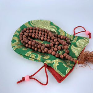 prayer beads mala sandstone sunstone 108 beads with bag