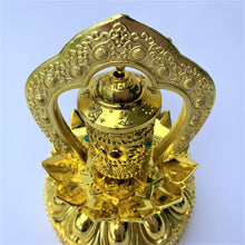 Load image into Gallery viewer, prayer wheel standing solar self-turn compassion top
