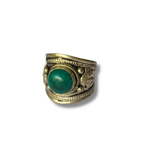 Tibetan Stone Cuff Ring