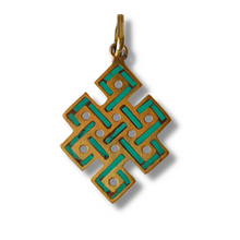 Load image into Gallery viewer, Endless Knot Pendant - Turquoise