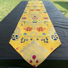 Load image into Gallery viewer, table runner yellow brocade norbu long