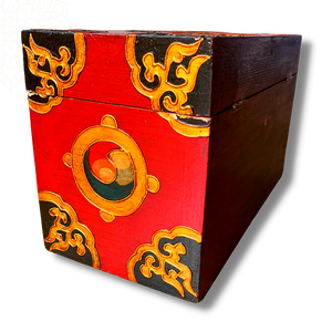 Tibetan Treasure Box Maroon - Tiger