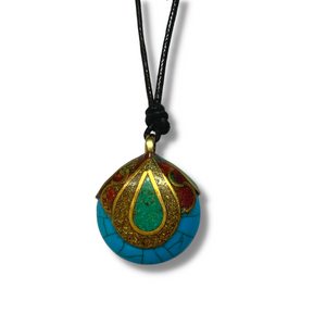 Turquoise Howlite Capped Pendant