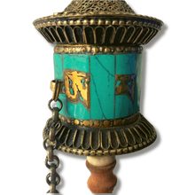 Load image into Gallery viewer, Turquoise Mani Prayer Wheel - Hand Held