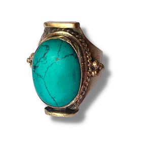 Tibetan Turquoise Howlite Dress Ring