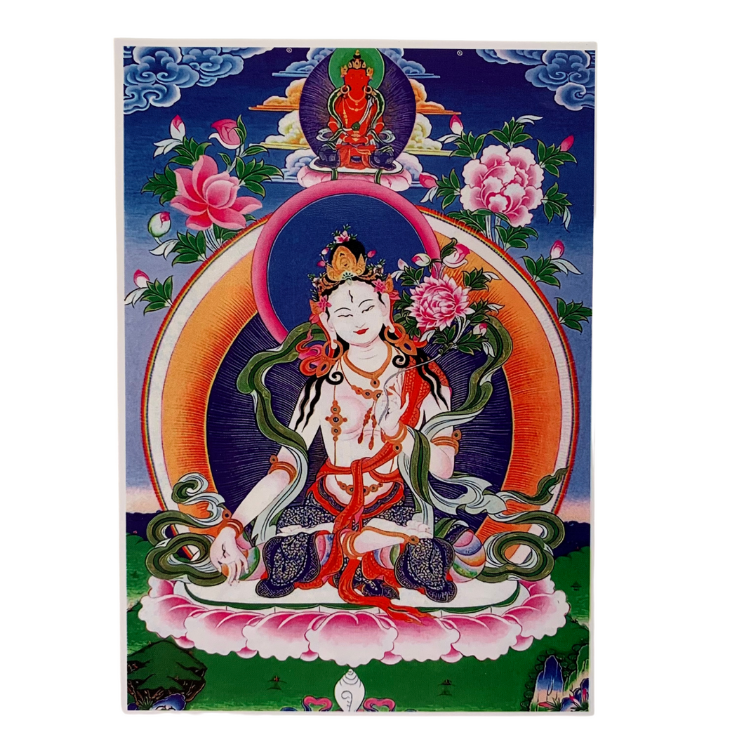White Tara Deity Card